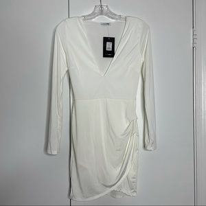 Fashion Nova I Wanna Go Mini Dress Ivory (M)